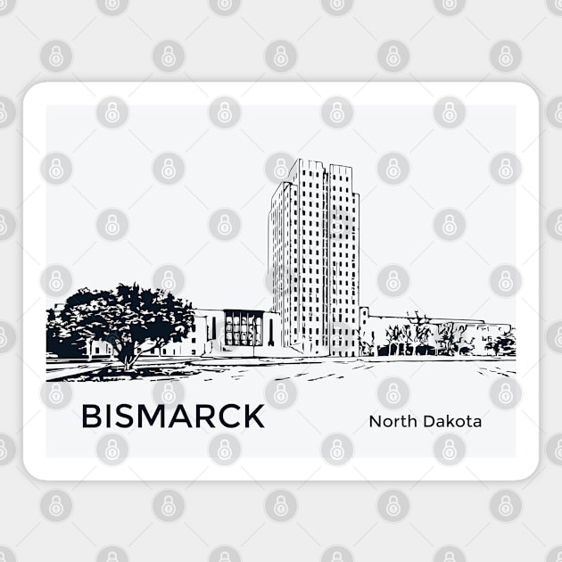 Bismarck North Dakota Magnet by Lakeric
